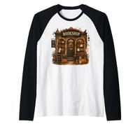 Librairie d'halloween fantômes citrouilles Lecture effrayante Manche Raglan