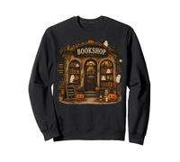 Librairie d'halloween fantômes citrouilles Lecture effrayante Sweatshirt