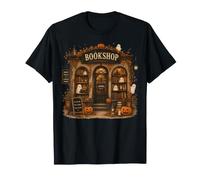 Librairie d'halloween fantômes citrouilles Lecture effrayante T-Shirt