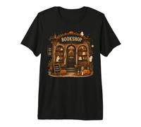 Librairie d'halloween fantômes citrouilles Lecture effrayante T-Shirt Haut de Gamme