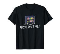 Librarian - This is How I Roll Library Book Bookworm Reading T-Shirt