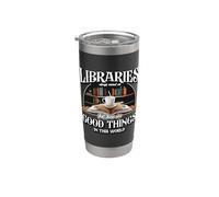 Libraries Always Remind Me That Reading Teacher Bibrarian Gobelet isotherme en acier inoxydable double paroi