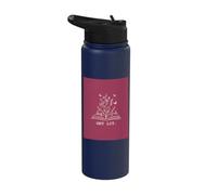 Library Book Wildflowers Lovers Literature Teacher Stainless Steel Insulated Water Bottle