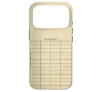 Library Due Date Cards Blank Return Librarian Vintage Coque pour iPhone 17 Pro