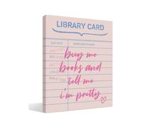 Library Wall-Art Decor Buy Me Books And Tell Me I Am Pretty Bookish Trendy Vintage Canvas Print For Reading Nook Book Club Dorm
