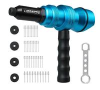 LIBRATON Adaptateur de Rivet Aveugle à Pince à Riveter, Adaptateur Riveteuse pour Perceuse Électrique, Embouts à Riveter pour Visseuse Sans Fil, Accessoire pour Pince a Rivet Pop, 2,4/3,2/4,0/4,8 mm