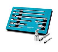 Libraton - ensemble d'extensions oscillantes, ensemble d'extensions de douilles, Extensions à cliquet 1/4 "3/8" 1/2 ", Extension de douille d'entraînement 9PCS Black