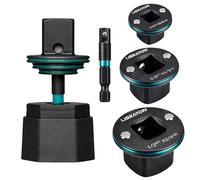 LIBRATON Jeu d'Adaptateurs à Douille Impact Profil Bas 4pcs, Kit Magnétique pour Espaces Étroits (1/4" vers 3/8" vers 1/2" vers 3/4" + Adaptateur Hex 1/4"), pour hoc, Cliquet et Perceuse