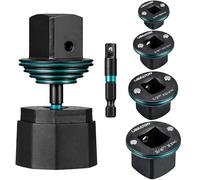 LIBRATON Jeu d'Adaptateurs à Douille Impact Profil Bas 5pcs, Kit Magnétique pour Espaces Étroits (1/4" vers 3/8" vers 1/2" vers 3/4"vers 1" + Adaptateur Hex 1/4"), pour hoc, Cliquet et Perceuse
