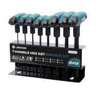 LIBRATON Jeu de clés hexagonales métriques à poignée en T, jeu de clés Allen à poignée en T de 2,0 mm à 10 mm avec support de rangement, tige longue, pour réparation automobile Allen Wrench Set
