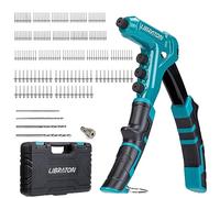 LIBRATON Pince à Riveter Professionnelle, Riveteuse Manuelle, Pince Rivet Aveugle, Pistolet à Rivet Pop avec 4 Types de Perceuses HSS et 200 Pièces Rivets 2,4mm 3,2mm 4mm 4,8mm