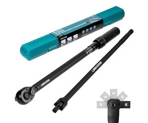 LIBRATON ynamométrique 1/2", 50-350 Nm, Cle Dynamometrique avec Clic, Précision ± 3%, Barre de Rupture 22", Clef Dynamometrique avec Double Réglage de Direction et 72 Dents pour Moto et Voiture