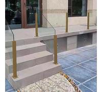 Libre association Colonne de garde-corps de plate-forme, colonne de garde-corps de cour, colonne de verre à rainure interne carrée lisse et résistante à l'usure(End Post,105cm(41.3in))