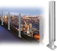 Libre association Pinces de panneau for la conception Anti-collision des colonnes de garde-corps de plate-forme et pinces de connexion for clôtures de balcon de cour(End Post,85cm(33.5in))