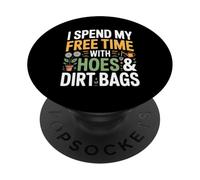 Libre avec des houes et des Sacs de Terre PopSockets PopGrip Adhésif
