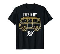 Libre dans Mon RV Voyage Route Minimal Nomade T-Shirt