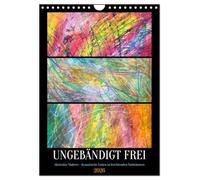 Libre et indomptable - Peinture abstraite - lignes dynamiques dans des espaces de couleurs lumineuses, Version française (Calendrier mural 2026 DIN A4 portrait), Calendrier CALVENDO mensuel