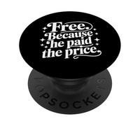 Libre Parce qu'il A Payé Le Prix Biker PopSockets PopGrip Adhésif
