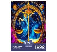 Libre Puzzles Divertissement Créatif Pièces Parfaitement Assorties 1000 Pièces Douze Signes du Zodiac Casse-tête Qualité Premium pour Adultes 38x26cm/1000pcs