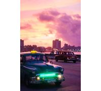Libreta coche clásico junto al paseo marítimo: Cuaderno con líneas para diario personal, notas, journaling y escritura creativa