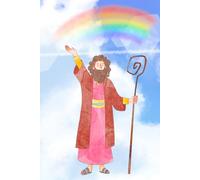 Libreta con ilustración de Noé: Cuaderno sin líneas con diseño celestial en acuarela
