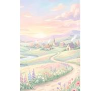 Libreta con un paisaje estampado