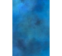 Libreta manchas de acuarela azul: Cuaderno con líneas artística