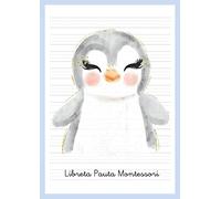 Libreta Pauta Montessori: Cuaderno Pauta Montessori 5 mm - Cuaderno Caligrafía Niños - A4 Pingüino