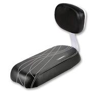LIBRNTY Siège Arrière pour Vélo,Siège Sécurité pour Enfant,Siège d'enfant avec Dossier,Dossier en éponge Douce,Confortable pour Les Enfants Ou Les Adulte (Noir et Blanc)