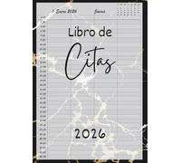 Libro de Citas 2026: Agenda para peluquería y estilistas, Planificador Horario de 7:00 a 22:30, día por página con fechas y horas, 4 Empleados ... | 12 meses, y Calendario de Mes Corriente A4