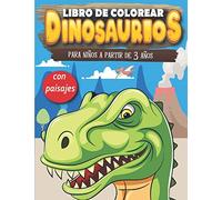 Libro de colorear Dinosaurios con paisajes - Para niños a partir de 3 años: Libro de colorear dinosaurios para niños | Libro de colorear dinosaurios ... en adelante | 21.59 x 27.94 cm|71 páginas