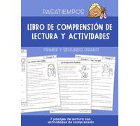 Libro de comprensión de lectura y actividades: Primer y segundo grado [Edición pasatiempos]
