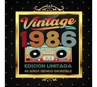 Libro de Firmas de Cumpleaños 40 Años - Estilo Retro Vintage de los Años 80