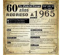 Libro de Firmas de Cumpleaños 60 Años - 1965: Edición Retro con Retrospectiva del Año: 120 páginas blancas en blanco/ 21 cm x 21 cm/ Tapa blanda.