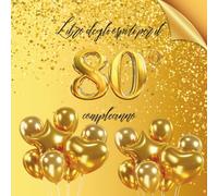 Libro degli ospiti per il 80° compleanno: Ideale per dediche, auguri e foto. Adatto per 30-60 ospiti. Libro degli ospiti e album dei ricordi per il 80° compleanno, perfetto come decorazione o regalo.