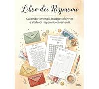 Libro dei risparmi: Calendari mensili, budget planner e sfide di risparmio divertenti