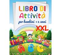 libro di attività per bambini +4 anni: scrivere libri e giochi a casa - Imparare a scrivere alfabeti, numeri, a tracciare, matematica, disegni da ... completo - Libro delle vacanze, 120 pagine.