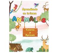 Libro para colorear: 30 Páginas con dibujos para colorear, 3 datos curiosos sobre animales (El Ciervo, León y Lince) y 4 páginas de ejercicios para resolver y colorear.