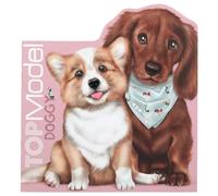 Libro para colorear con pegatinas incluidas Top Model 12714 Kitty and Doggy