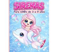 Libro para colorear de sirenas kawaii para niños de 3 a 8 años: Sirena Nayra y sus amigos - más de 60 dibujos fáciles y adorables: Más de 60 páginas ... - ideal para niñas y niños pequeños