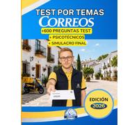 LIBRO TEST CORREOS: + de 600 preguntas tipo test- Cada tema incluye: 50 preguntas test, respuestas explicadas, cuadro de trampas y de lo que tienes ... Basado en el temario de correos-Actualizado