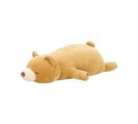 Libuhao 48908-30 Nemu Nemu Animal Ours Marron, taille moyenne, longueur totale env. 54 cm, pelucheux, peluche, oreiller rembourré, cadeau
