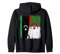 Libye Algérie Demi Drapeau Libyen Patrimoine algérien Sweat à Capuche