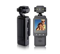 LICAEVEY 1080p Mini Caméra d'action Portable avec Objectif Rotatif à 360 °, Caméra de Pouce WiFi 3MP avec Détection de Mouvement et Pince Arrière, Came de Sport pour Travailler, Voyager,
