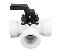 LICAEVEY 3 Way Diverter Valve Female G1-1/2in Plastic Replacement for 4 | Vanne de dérivation de spa de piscine, vanne à bille à 3 ports, contrôle du débit d\'eau d\'entrée et de sortie, pièce de