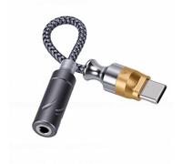 LICAEVEY Adaptateur Casque USB C vers 3,5 Mm, Puce DAC CX31993, Décodage 24 Bits 96 KHz, avec Commandes en Ligne pour Le Volume et Les Appels, pour Téléphone 15 16 17 S23 Wins 10 et (Gold)