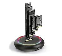 LICAEVEY Adaptateur de Lecteur SSD NVMe Double Protocole, Station d'accueil M.2 vers USB C 10 Gbit/s Prend en Charge Les SSD NVMe et SATA, Conception de Grille-Pain sans Outil pour Un