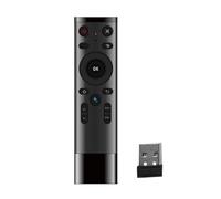 LICAEVEY Air Mouse, Contrôleur sans Fil 2,4 G avec Gyroscope et Télécommande D'entrée Vocale, Récepteur USB 16 Touches Plug and Play pour Projecteur Smart TV TV Box