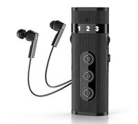LICAEVEY Amplificateur de Son avec écouteurs Filaires, Dispositif D'amélioration de la Voix Rechargeable, Contrôle du Volume Antibruit pour Les Conversations Télévisées jusqu'à 30 Pieds (Black)