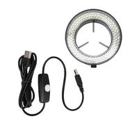 LICAEVEY Anneau Lumineux LED pour Microscope, 144 Perles LED avec luminosité 45 000 LX, Alimentation USB, Ajustement Universel pour Microscopes Stéréo, Recherche en Laboratoire,